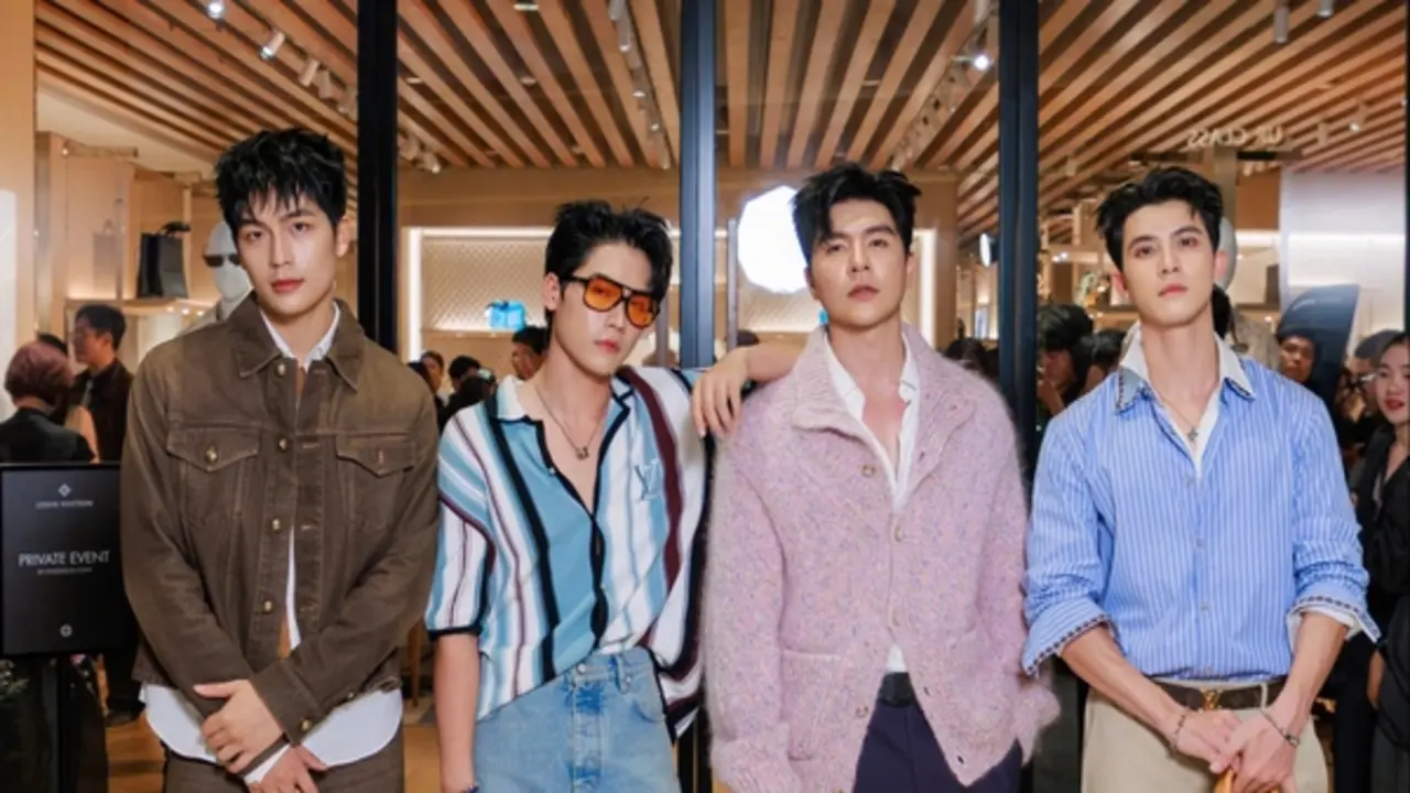 Diễn viên 'Mưa đỏ' đọ vẻ 'nam thần' cùng dàn anh trai tại sự kiện